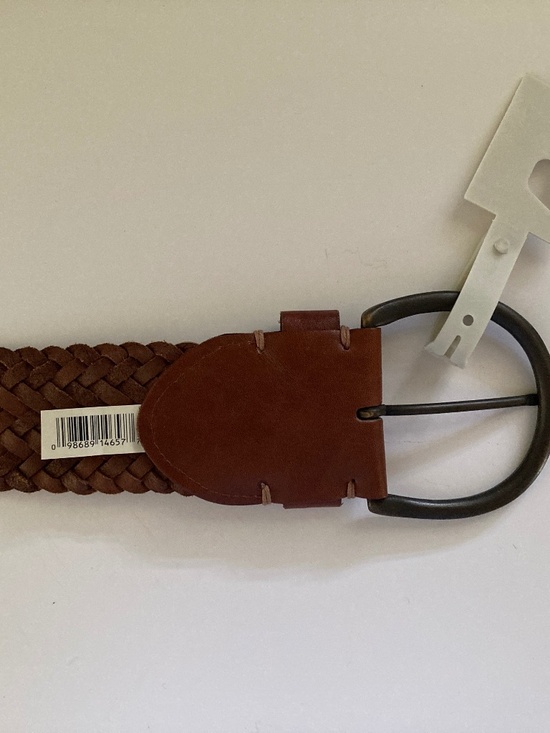 Liz Claiborne Brown Braided Leather Belt/Adjustable At Any Point/Size L/XL/NWT!